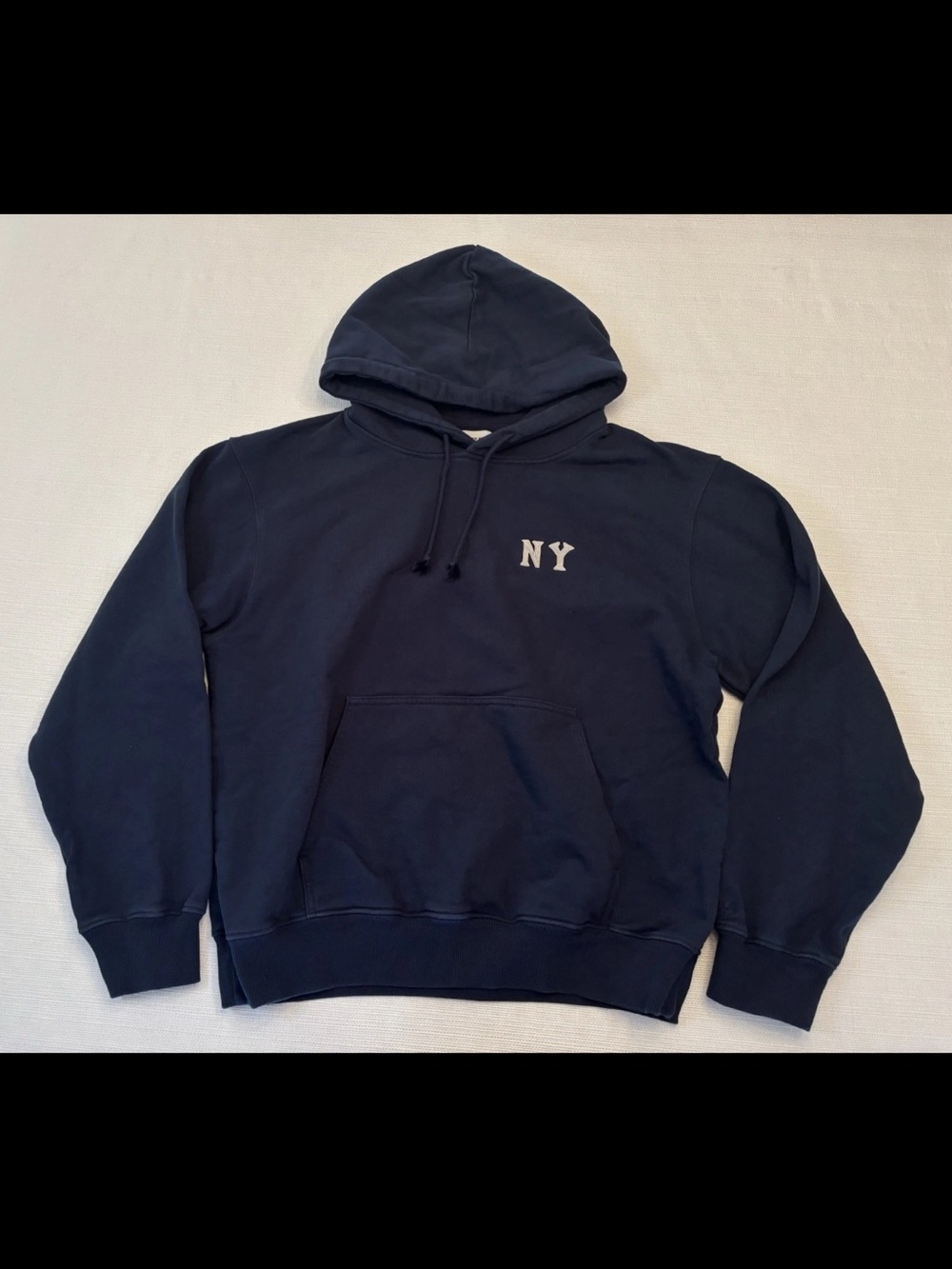 Ebbets Field New York Yankees Men’s Medium Boxy Navy Blue Hoodie Embroidered NY
